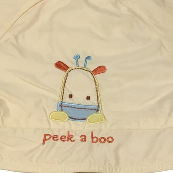 Carter's Hooded Jacket Yellow Giraffe Design Scallop Hem Baby Girls Size 6-9 M - Picture 4 of 9